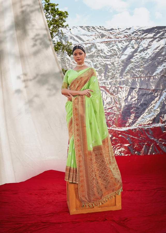 Shangrila Kasabh Zari Linen 18 Weaving New Fancy Festive Wear Saree Collection